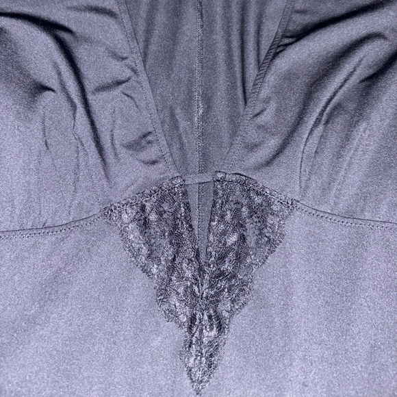 INC International Concepts long sleeve deep v-neck bodysuit - Picture 2 of 7